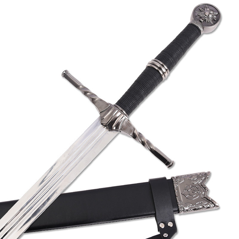 The Witcher 3: Wild Hunt - Geralt (White Wolf)’s Silver Sword and Steel Sword Game Equipment for COSplay Props