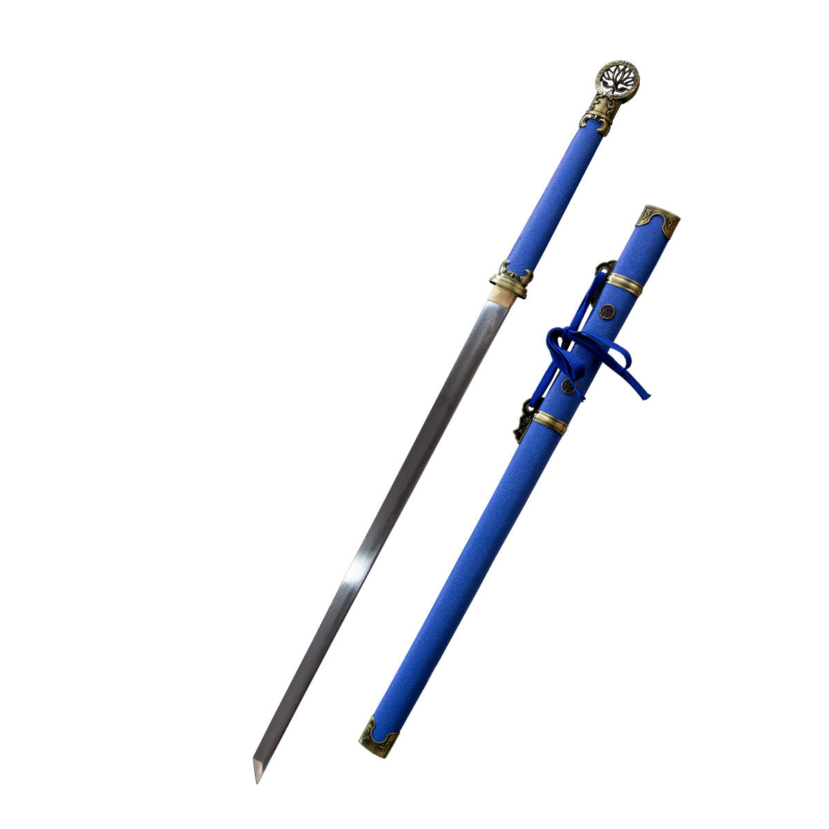 Spirit cage, white moon kui ring first knife, pattern steel, Chinese Tang knife - Steel myth