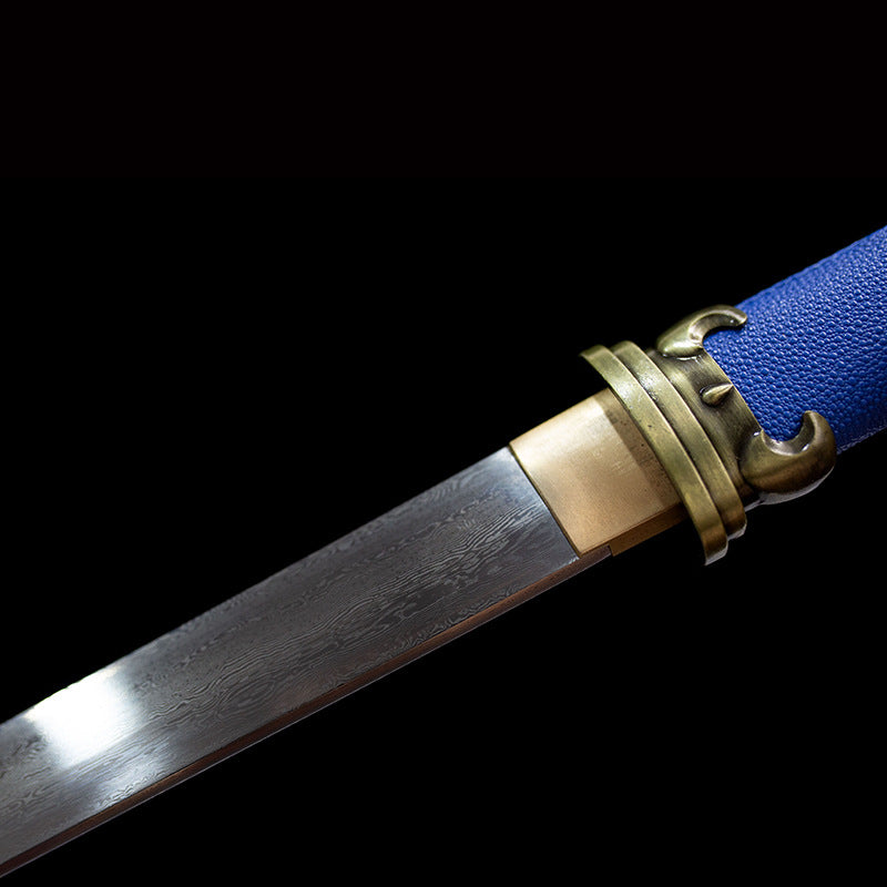 Spirit cage, white moon kui ring first knife, pattern steel, Chinese Tang knife - Steel myth