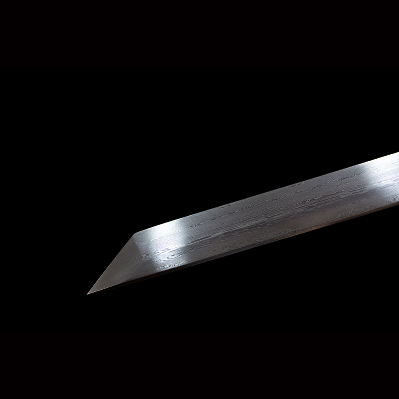 Spirit cage, white moon kui ring first knife, pattern steel, Chinese Tang knife - Steel myth