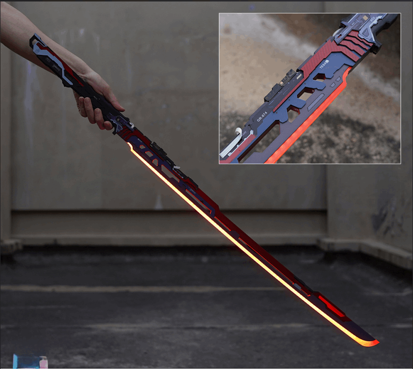 Manga Katana/Anime Swords Ghostrunner Zhizhi-chan: Cyberpunk Lightsaber Model Toy