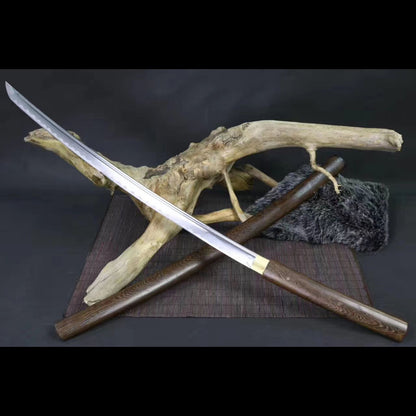 Iaido wakizashi, high carbon steel, pure handmade Japanese sword - Steel myth