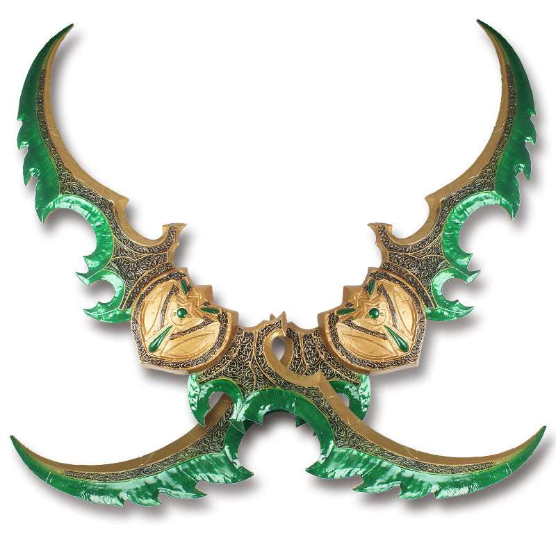 Warcraft Game Peripherals Illidan Egg Knife Aysino's Blade Demon Hunter Cos Metal Equipment 1:1 Model