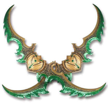 Warcraft Game Peripherals Illidan Egg Knife Aysino's Blade Demon Hunter Cos Metal Equipment 1:1 Model