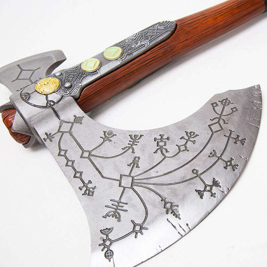 God of War 4 5 Kratos Tomahawk Leviathan Axe 1 to 1 All Metal
