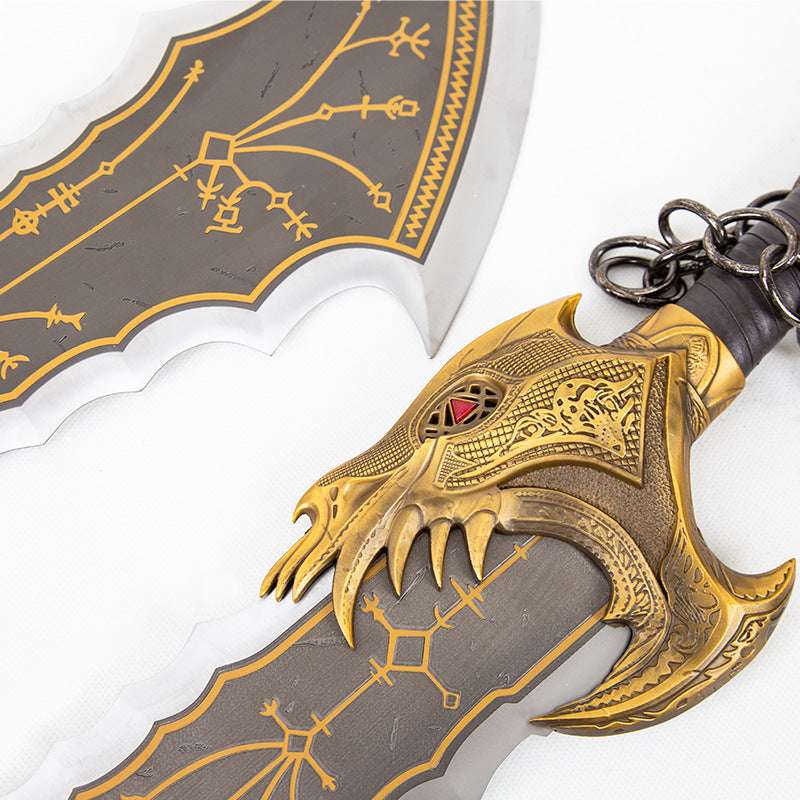 God of War 5 Blade of Chaos Reforged Edition Kratos Chaos Double-Edged Chain Knife 1:1 Metal