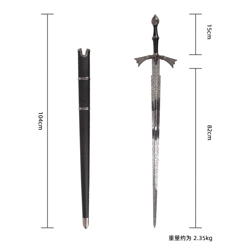 Game of Thrones Dragon Family Dark Sisters Sword Conqueror King Aegon Black Fire Sword Weapon Unbladed