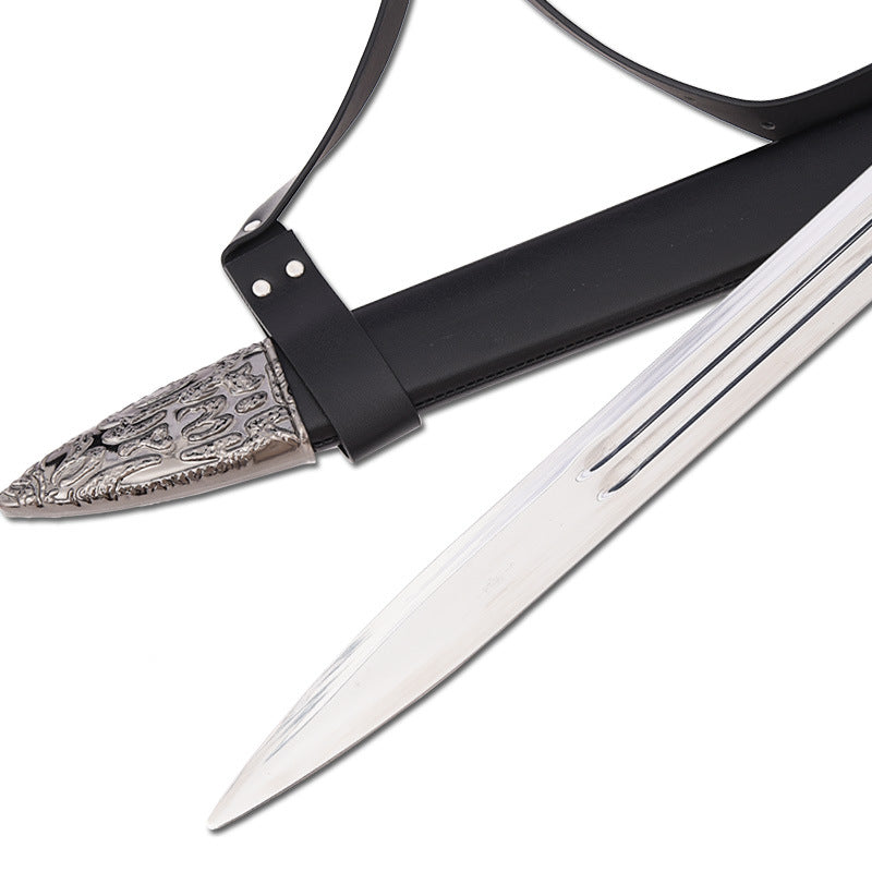 The Witcher 3: Wild Hunt - Geralt (White Wolf)’s Silver Sword and Steel Sword Game Equipment for COSplay Props