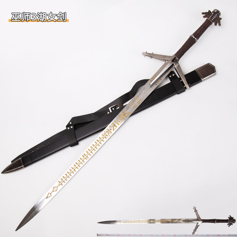 The Witcher 3: Wild Hunt - Geralt the White Wolf's Lake Lady Sword (Witcher) Game Cosplay Prop Weapon, Metal Sword