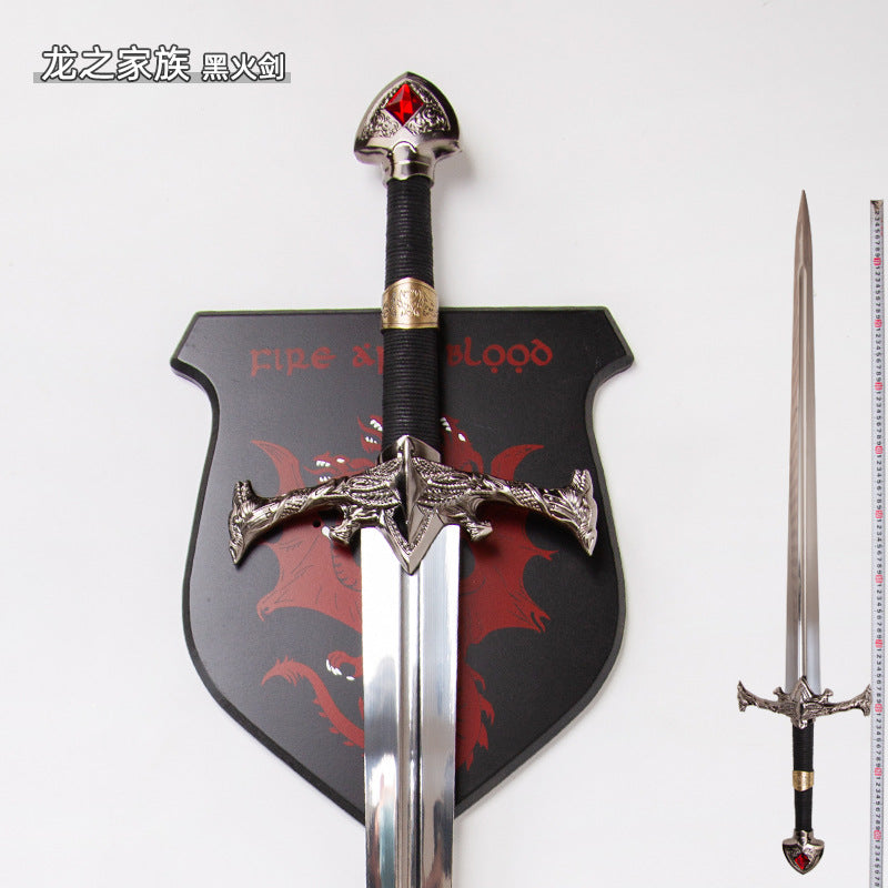 Game of Thrones House of the Dragon Conqueror King Aegon with Sword Black Fire Sword