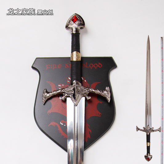 Game of Thrones House of the Dragon Conqueror King Aegon with Sword Black Fire Sword