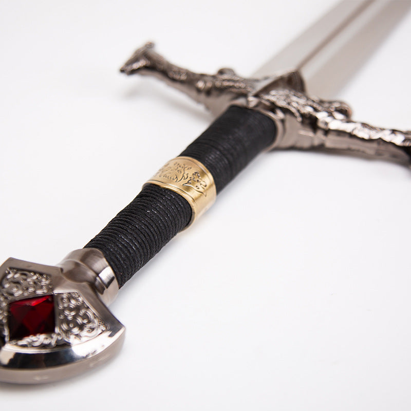 Game of Thrones House of the Dragon Conqueror King Aegon with Sword Black Fire Sword
