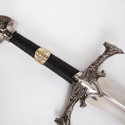 Game of Thrones House of the Dragon Conqueror King Aegon with Sword Black Fire Sword