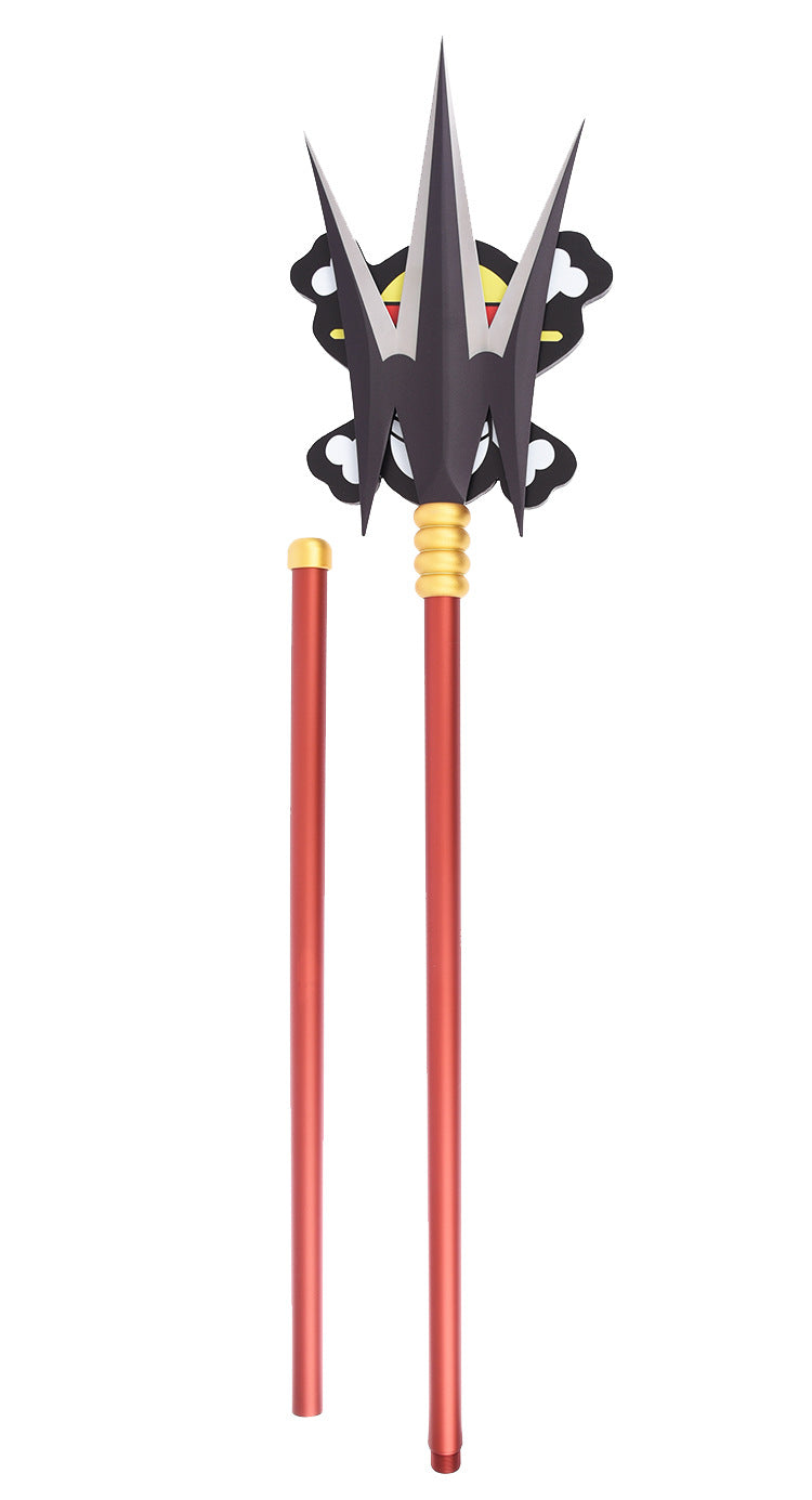 One Piece Charlotte Kata Ku Chestnut Trident Long Gun Spear Metal Weapon