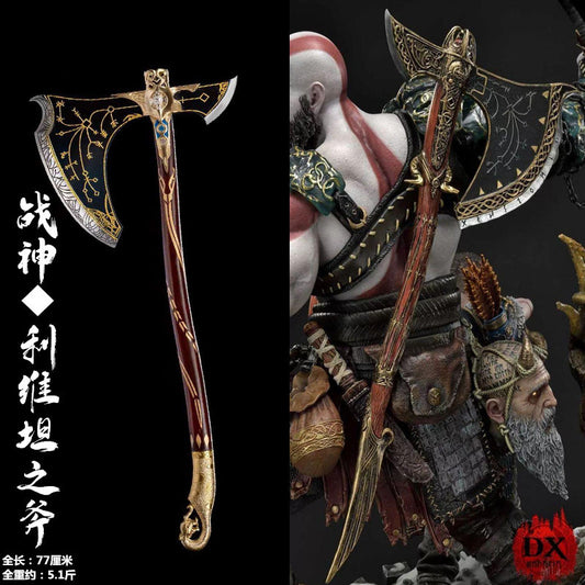 God of War 5 New Leviathan Axe Metal Kratos Tomahawk Steel cos