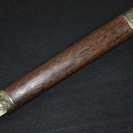 Chinese Tang sword, Rosewood, medium carbon steel, hand forged