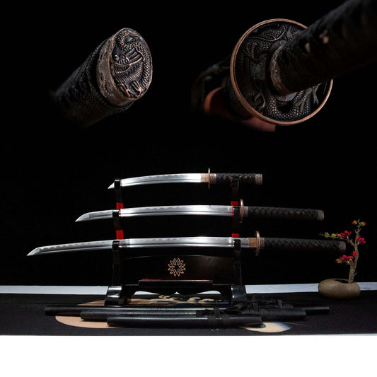Wakizashi, 1045 steel, one-piece blade, handmade Japanese sword