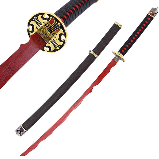 Elden Ring, manga katana,Rivers of Blood,Wooden sword blade - Steel myth