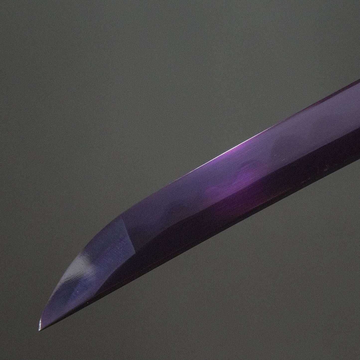 Shikawa Tachi, earth-covered blade, oxidized purple, real handmade samurai sword, T10 steel