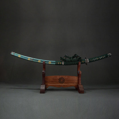Green Goblin's Tachi, real handmade Japanese sword, Iaido, long sword, T10 steel - Steel myth