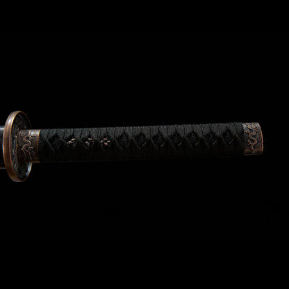 Wakizashi, 1045 steel, one-piece blade, handmade Japanese sword - Steel myth