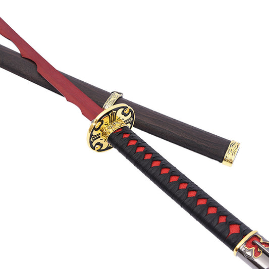 Elden Ring, manga katana,Rivers of Blood,Wooden sword blade - Steel myth