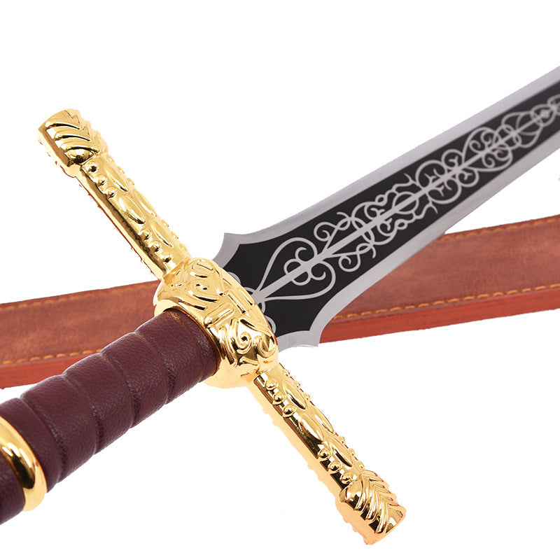 Elden Ring, manga katana,Lordsworn's Straight Sword,Full Metal - Steel myth