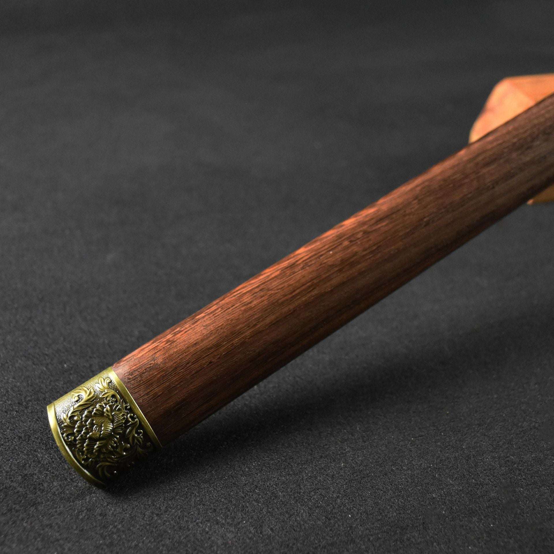 Chinese Tang sword, Rosewood, medium carbon steel, hand forged