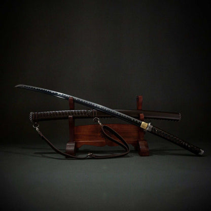 The Walking Dead, Michonne, 1060 high manganese steel blackened grinding process, covered with soil and burned blade