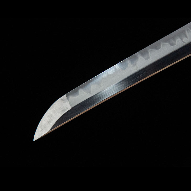 Nodachi, earth-covered blade, T10 steel, round forging, solid wood scabbard, brass decoration, integrated keel handle - Steel myth
