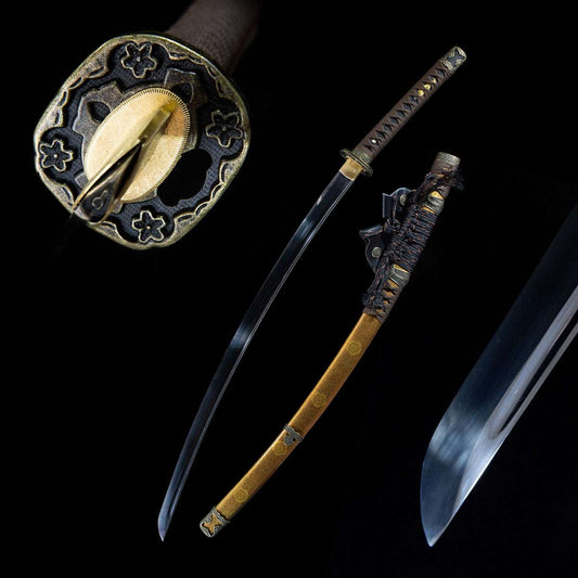 Strong anti-tachi, earth-covered burning blade, true handmade samurai sword, ultra-mirror grinding, sharp steel