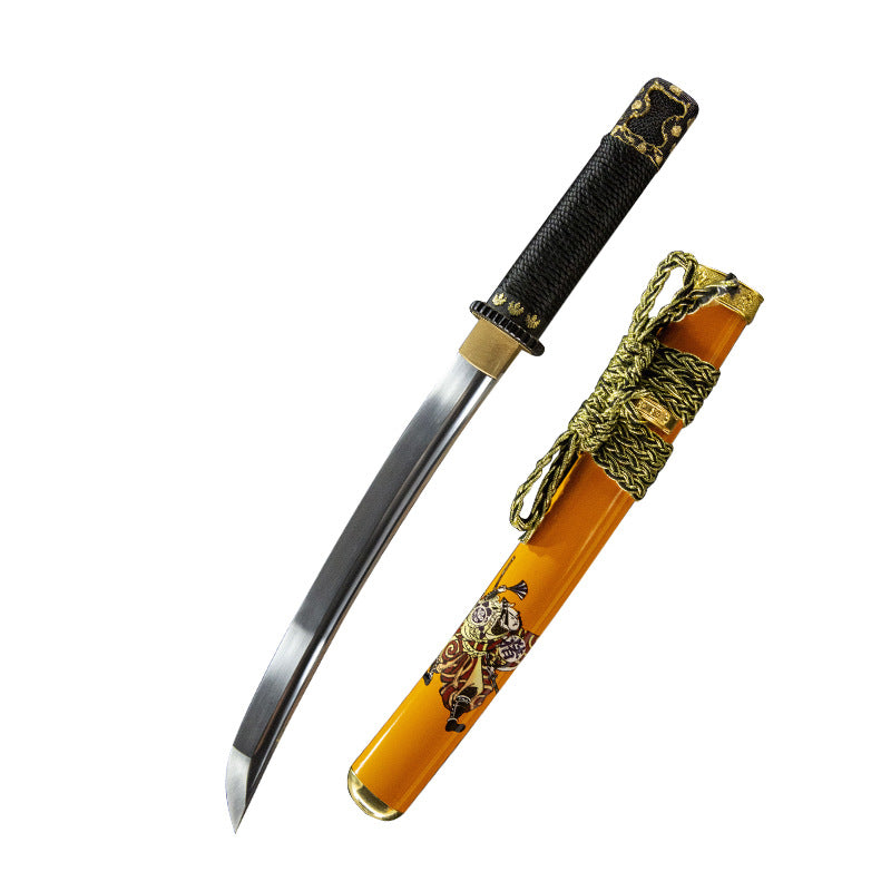 Genji Wakizashi, 1095 steel, Japanese short knife, pure handmade Japanese sword - Steel myth