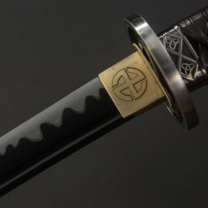 The Walking Dead, Michonne, 1060 high manganese steel blackened grinding process, covered with soil and burned blade
