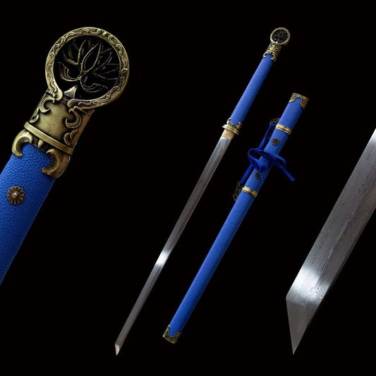Spirit cage, white moon kui ring first knife, pattern steel, Chinese Tang knife