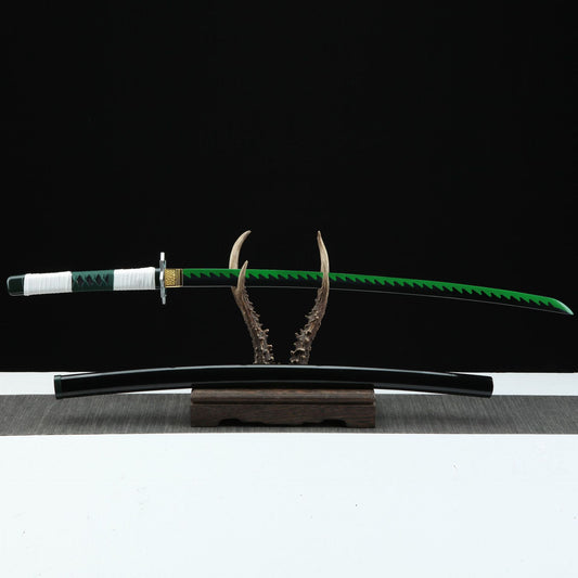 demon slayer swords,manga katana,Shinazugawa Sanemi Sword,1045 carbon steel - Steel myth