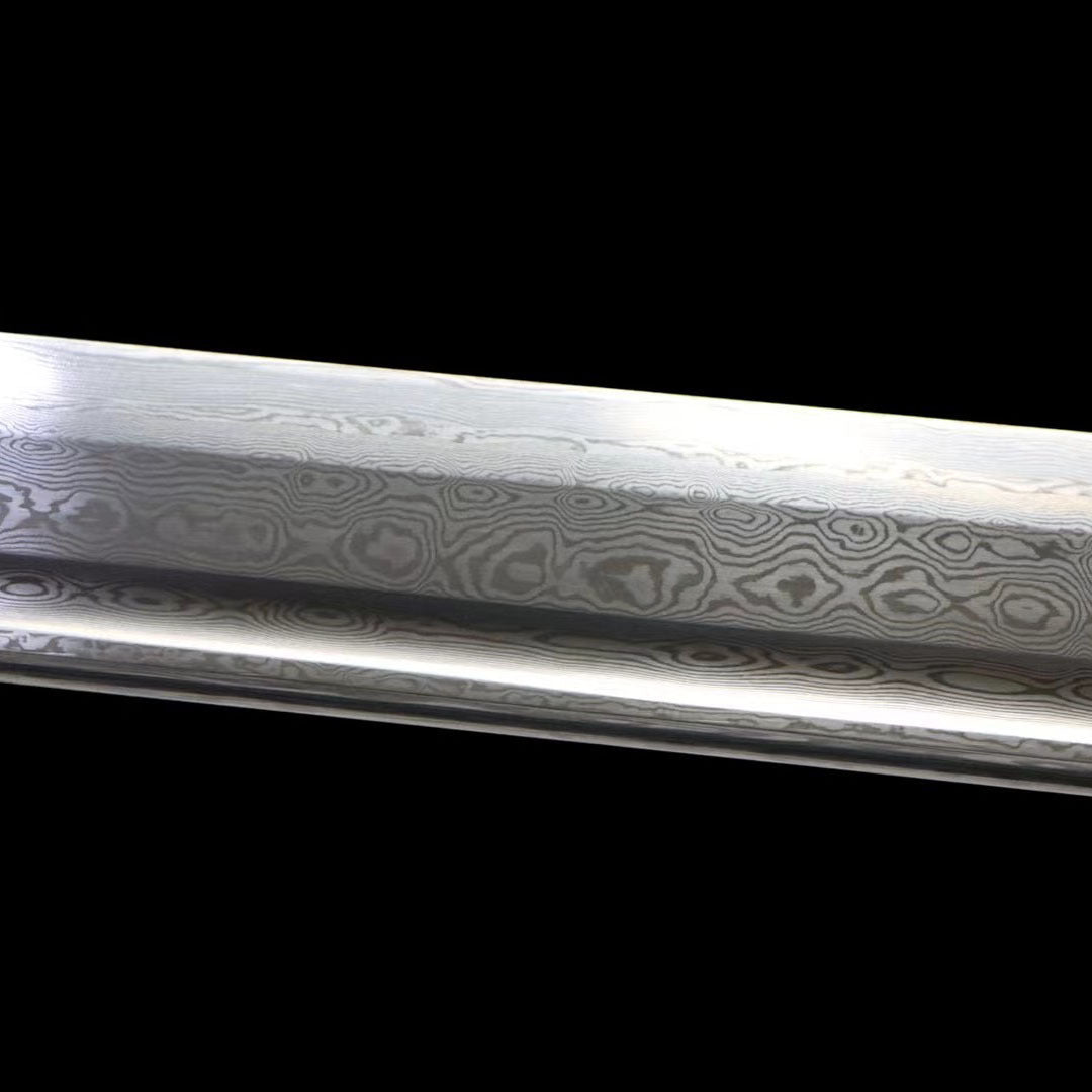 Dragon and Phoenix Tang Dynasty Sword, patternsteel, hand-forged - Steel myth