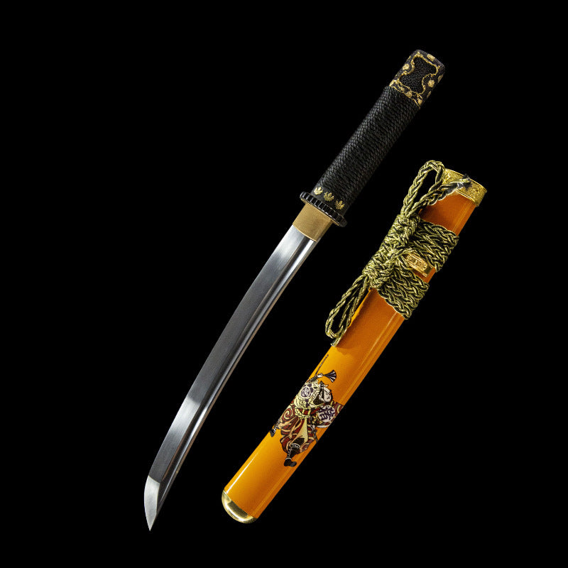 Genji Wakizashi, 1095 steel, Japanese short knife, pure handmade Japanese sword - Steel myth
