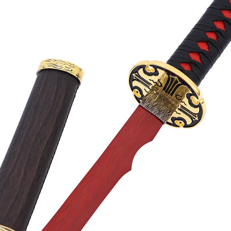 Elden Ring, manga katana,Rivers of Blood,Wooden sword blade - Steel myth