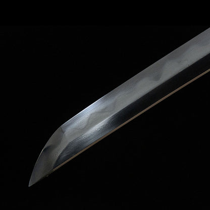 Long Yin Tachi, earth-covered blade + Japanese-style grinding, real handmade samurai sword, self-refined patterned steel - Steel myth
