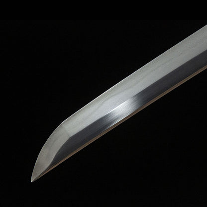 Yakini Tachi, covered with earth burning blade, Uzi steel, covered with soil burning blade, ebony scabbard, integrated keel handle - Steel myth