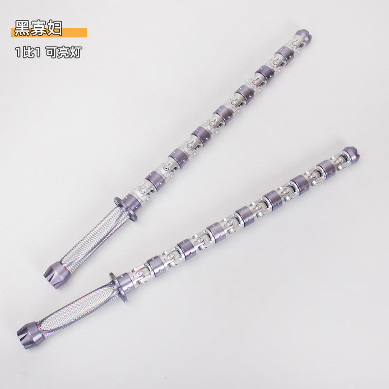 Marvel Fulian Black Widow Widow Sister Natasha Double Whip Stick Metal Weapon Scarlett Johansson Equipment Model Props