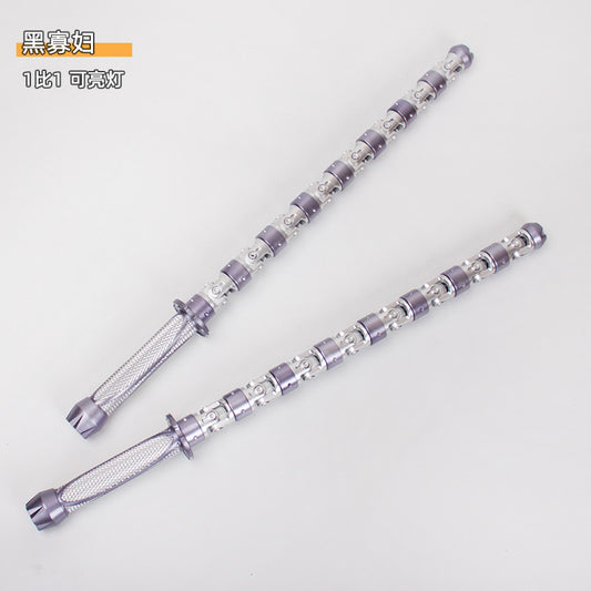 Marvel Fulian Black Widow Widow Sister Natasha Double Whip Stick Metal Weapon Scarlett Johansson Equipment Model Props