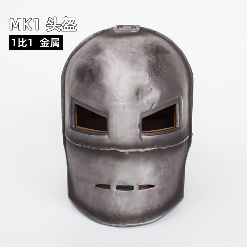 Fulian First Generation Iron Man Helmet MK1 Helmet Wearable Ornaments 1 to 1 Full Metal Warsuit Hand-made Model