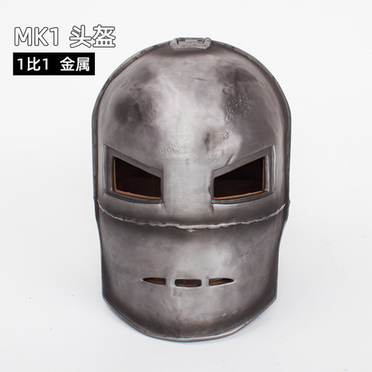 Fulian First Generation Iron Man Helmet MK1 Helmet Wearable Ornaments 1 to 1 Full Metal Warsuit Hand-made Model